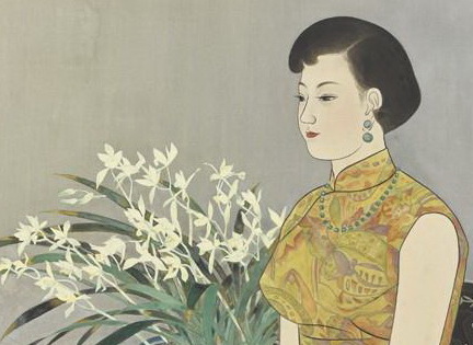 002 時代的容顏    閨秀畫家陳進的膠彩畫〈香蘭〉