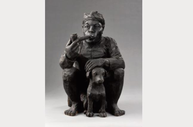典藏第一件原住民雕刻作品《Tememaku的老人》