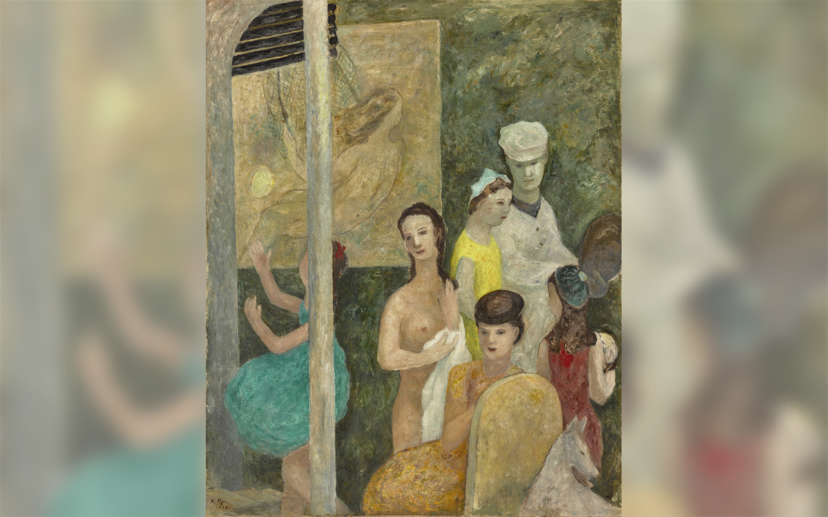 高美館法人後典藏了劉啟祥入選二科會之重要作品〈畫室〉