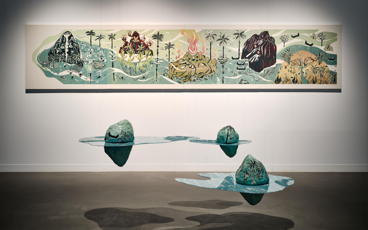 首獎胡家瑜《洪水過後有島嶼》結合布農族傳說，展現新世代原住民擁抱自身文化的態度