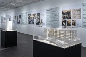 高美館《現代之眼─張肇康百年誕辰建築紀念大展》 展場一隅。