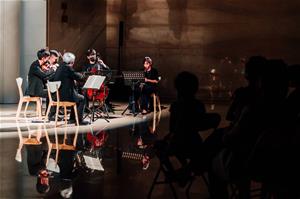 8_圖為2022年Taiwan Connection於高美館演出一景。2024年高美館30週年館慶，高美30南南而立室內音樂會，將再次邀請Taiwan Connection演奏團隊在高美館響起美好樂音。