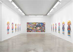 Mr. 展場照 View of Mr.'s show Invoke It and a Flower Shall Blossom at Perrotin Paris, 2024. Photo Claire Dorn ©Mr.Kaikai Kiki Co., Ltd. All Rights Reserved. Courtesy of the artist and Perrotin