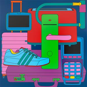 圖3｜麥可．克雷格－馬丁《空間II》，2016，壓克力彩、鋁板，300 × 300 cm © Michael Craig-Martin