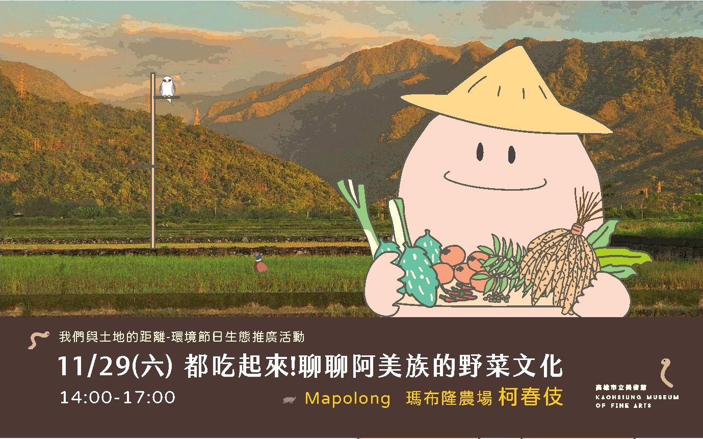 11/29(六)  都吃起來，聊聊阿美族的野菜文化 環境節日推廣活動